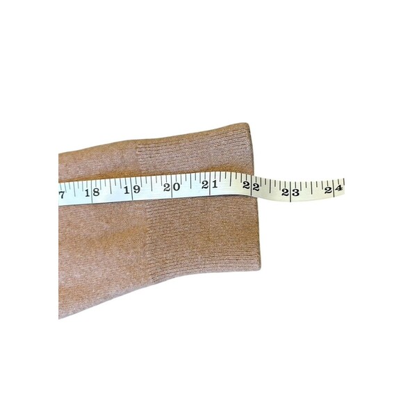 Quince 100% Mongolian Cashmere V-Neck Sweater Women's ~M/L Camel Minimalist - Picture 13 of 15